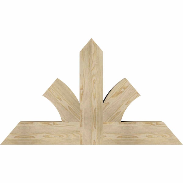 Ekena Millwork Richland Rough Sawn Timber Gable Bracket, Douglas Fir, 48"W x 28"H x 6"D x 6"F, 14/12 Pitch GBW048X28X0606RIC00RDF - main